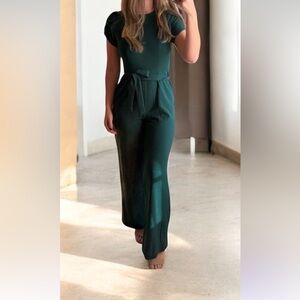 Calvin Klein Teal Belted Jumpsuit